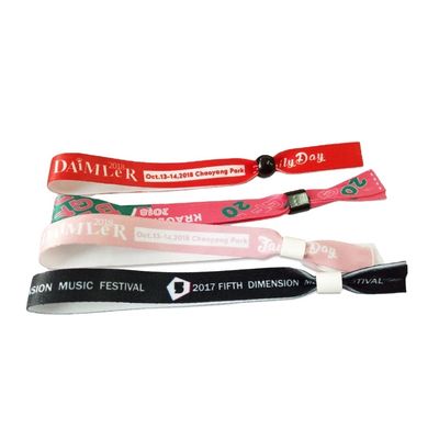Concerto Eventi Poliestere Verde Tessuto Personalizzato Braccialetti Personalizzati Braccialetti