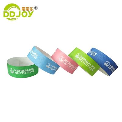DDJOY Custom Tyvek Material Party Unisex 3/4 pollici braccialetti Unisex Party accessori