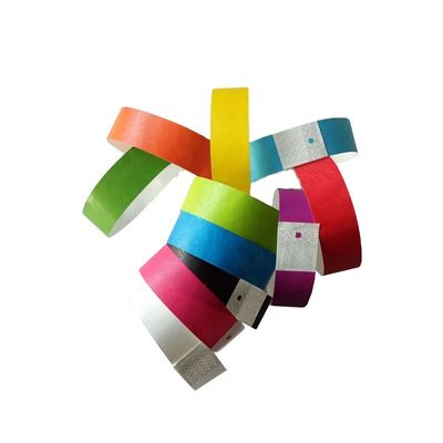 DDJOY 3/4 pollici Plain Solid Neon colore Dupont Tyvek braccialetti per club e bar Giallo