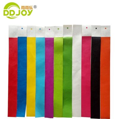 DDJOY 3/4 pollici Plain Solid Neon colore Dupont Tyvek braccialetti per club e bar Giallo