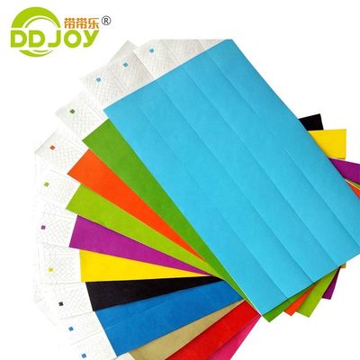 DDJOY 3/4 pollici Plain Solid Neon colore Dupont Tyvek braccialetti per club e bar Giallo