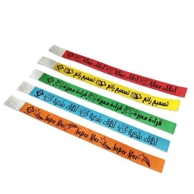 Braccialetti di identificazione in carta Tyvek per eventi impermeabili e resistenti alle lacrime