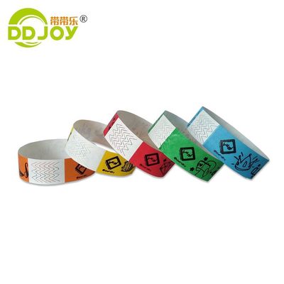 Braccialetti di identificazione in carta Tyvek per eventi impermeabili e resistenti alle lacrime