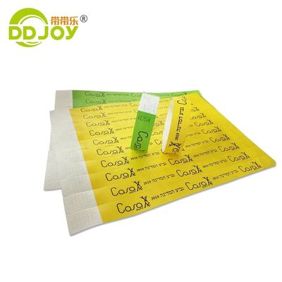 Braccialetto Tyvek personalizzato per eventi e feste 250*25mm/250*19mm Disegno personalizzato