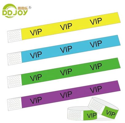Braccialetti di carta Tyvek personalizzati resistenti all'acqua con stampa a colori
