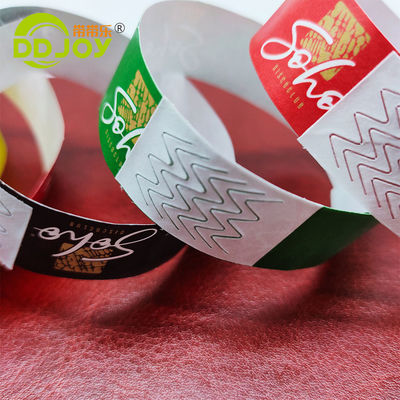 250*25mm/250*19mm Braccialetto di carta impermeabile personalizzato per eventi e identificazione
