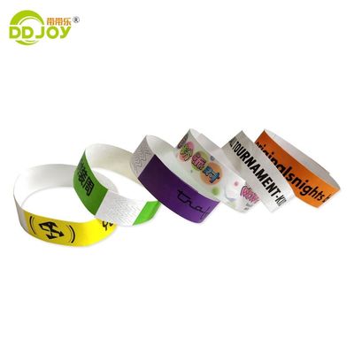 Braccialetto Tyvek personalizzato per eventi speciali 250*25mm/250*19mm Disegni personalizzati