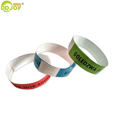 Braccialetto Tyvek personalizzato per eventi speciali 250*25mm/250*19mm Disegni personalizzati