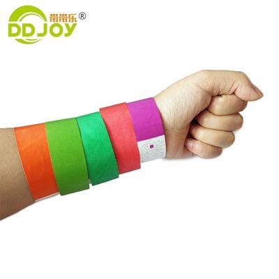 Braccialetti Tyvek viola durevoli per eventi una tantum 250*25mm/250*19mm