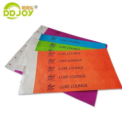 Popolare Tyvek Bracelet Custom Logo Disposable Paper Bracelet Party