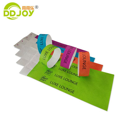 Popolare Tyvek Bracelet Custom Logo Disposable Paper Bracelet Party