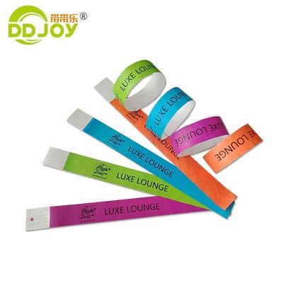 Popolare Tyvek Bracelet Custom Logo Disposable Paper Bracelet Party