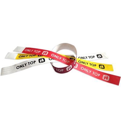 Lettere personalizzate tema Tyvek Paper Wrist Band per la sicurezza e l'identificazione dell'evento