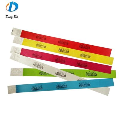 Lettere personalizzate tema Tyvek Paper Wrist Band per la sicurezza e l'identificazione dell'evento