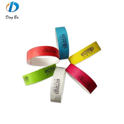 Lettere personalizzate tema Tyvek Paper Wrist Band per la sicurezza e l'identificazione dell'evento
