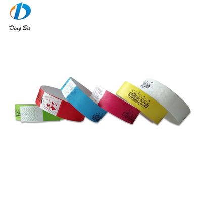 Lettere personalizzate tema Tyvek Paper Wrist Band per la sicurezza e l'identificazione dell'evento