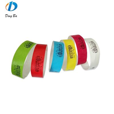 Lettere personalizzate tema Tyvek Paper Wrist Band per la sicurezza e l'identificazione dell'evento