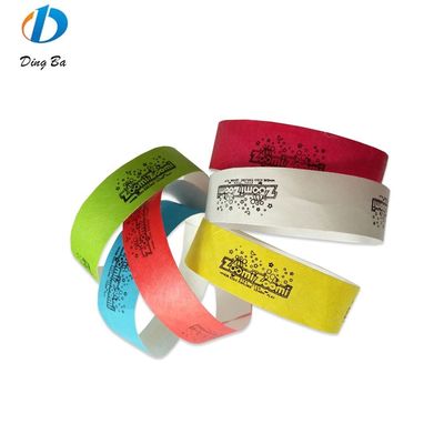 Lettere personalizzate tema Tyvek Paper Wrist Band per la sicurezza e l'identificazione dell'evento