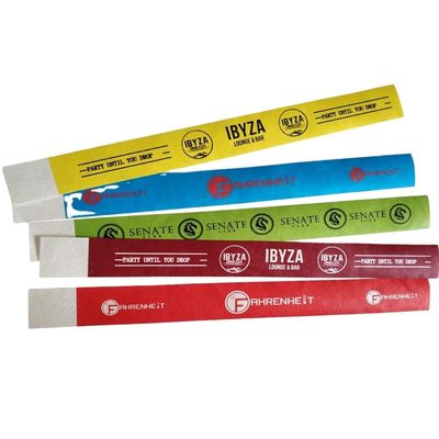 Braccialetto impermeabile Tyvek personalizzato per eventi, feste e matrimoni OEM personalizzato